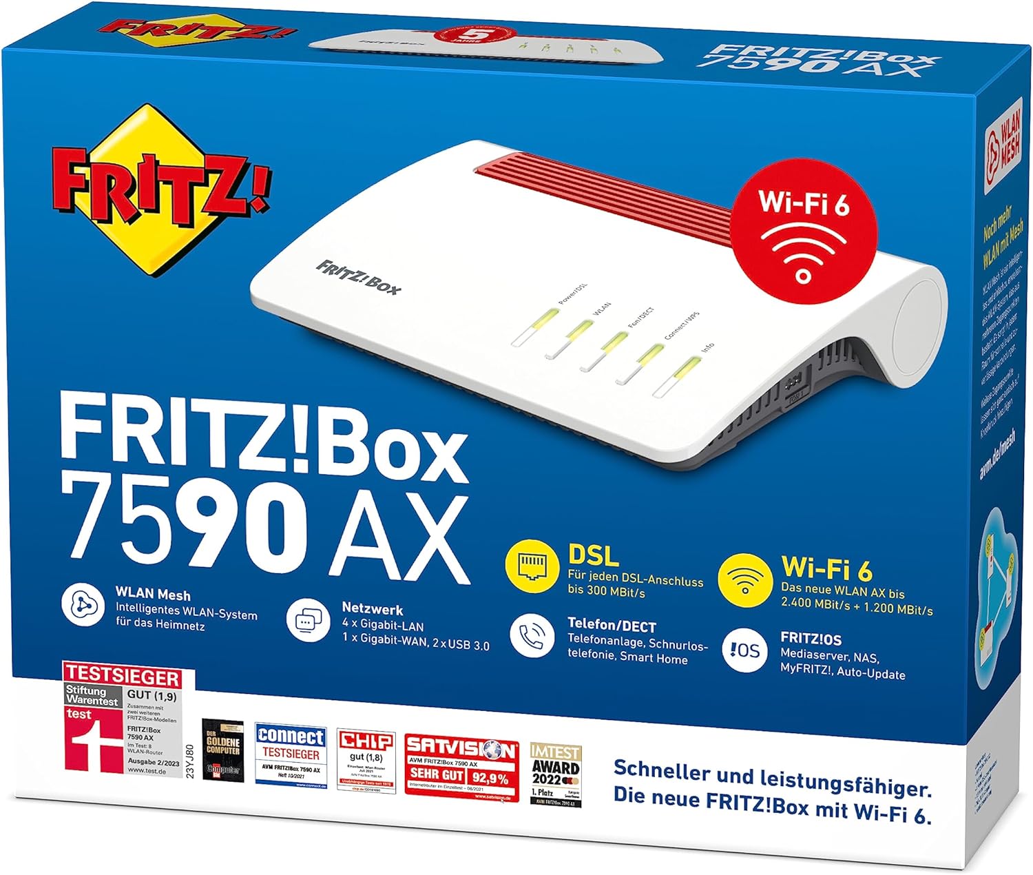 AVM FRITZ!Box 7590 AX WLAN WiFi 6 Router